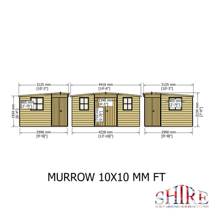 Shire Murrow 10x10 Double Door Shiplap