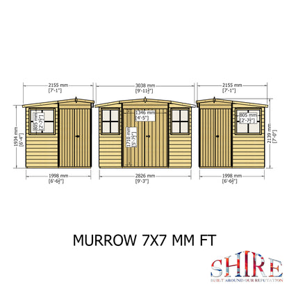 Shire Murrow 7x7 Double Door Loglap