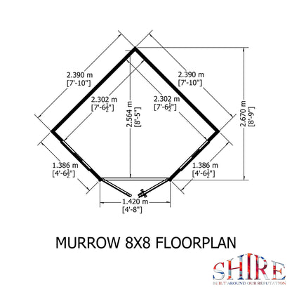 Shire Murrow 8x8 Double Door Loglap