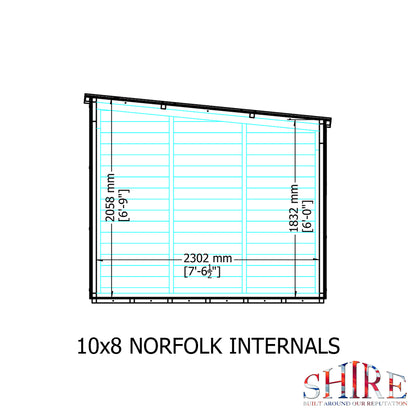 Shire Norfolk 10x8 Single Door Loglap Style A