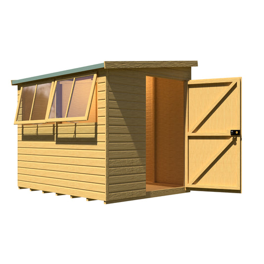 Shire Norfolk 8x6 Single Door Shiplap Style B