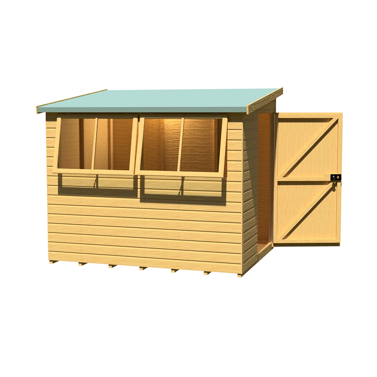Shire Norfolk 8x6 Single Door Shiplap Style B