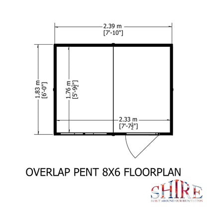 Shire Overlap Pent SD 8x6