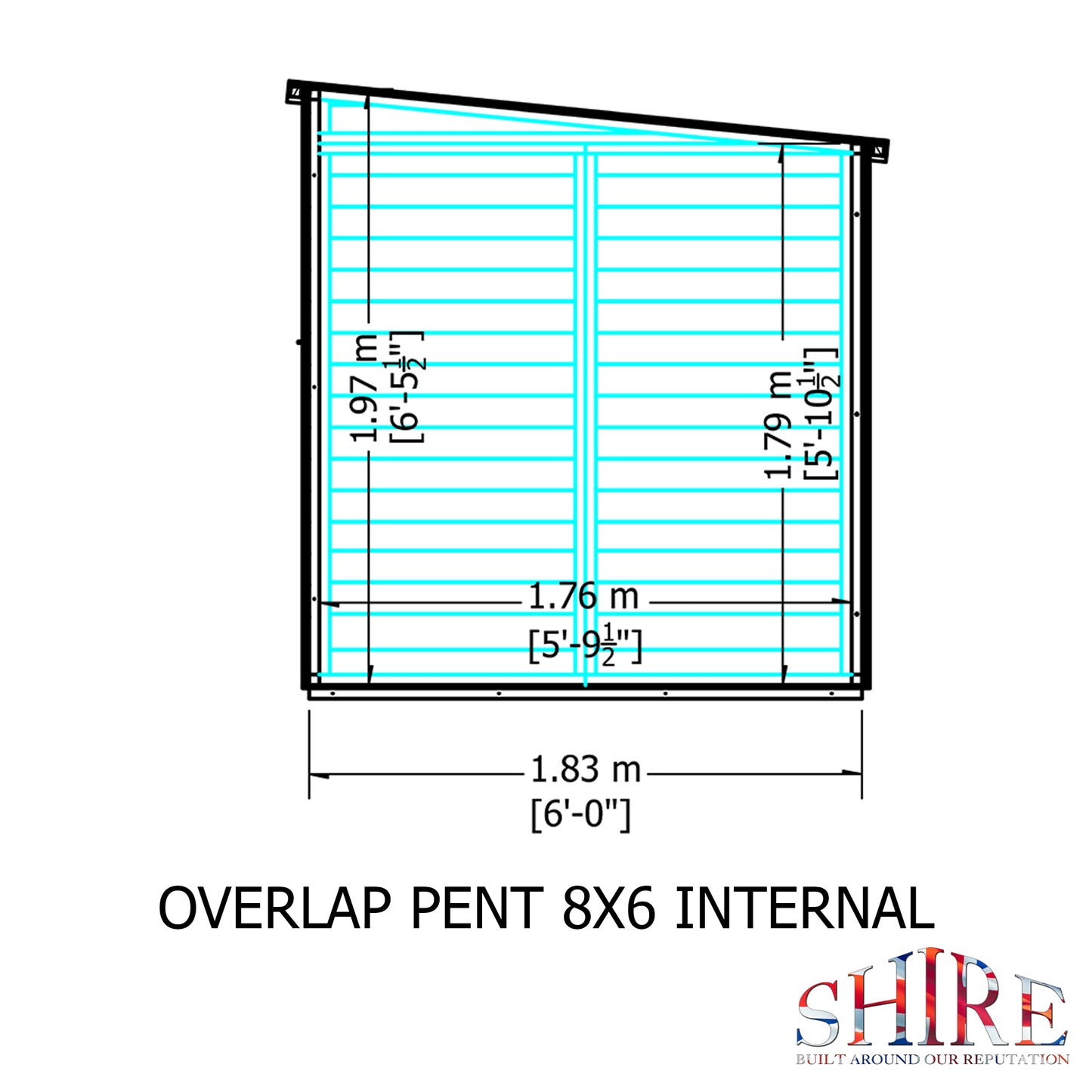 Shire Overlap Pent SD 8x6