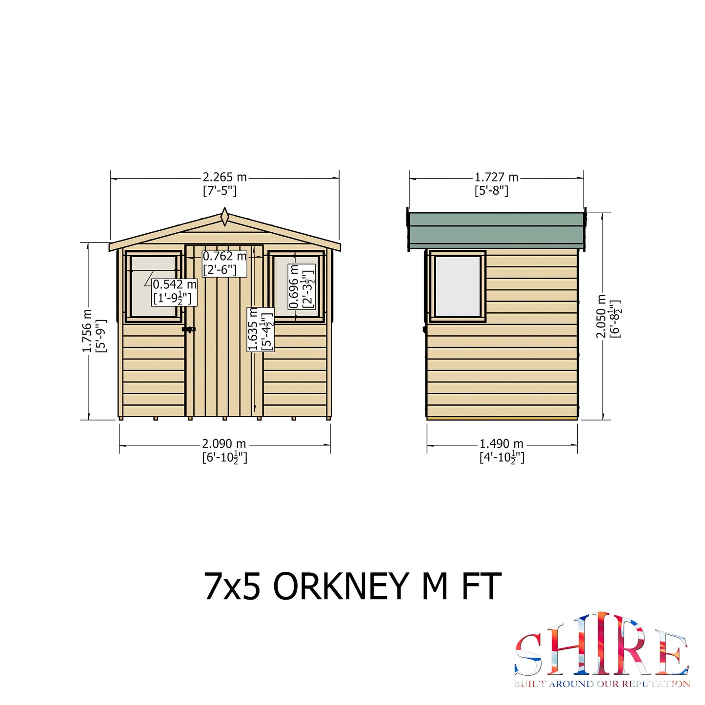 Shire Orkney 7x5 Shiplap