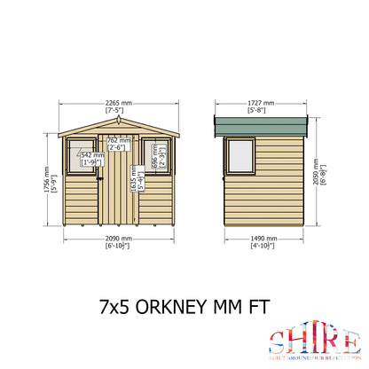 Shire Orkney 7x5 Shiplap