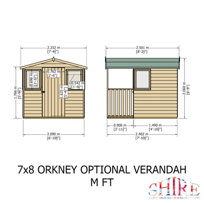 Shire Orkney 7x8 Shiplap