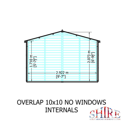 Shire Overlap Double Door No windows 10x10 D/D