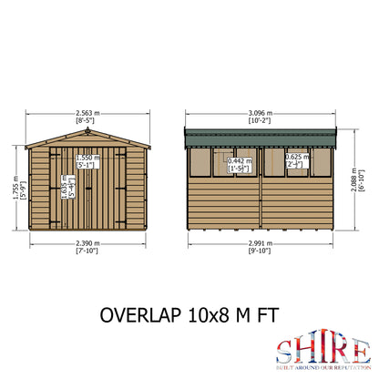 Shire Overlap Double Door 10x8 D/D