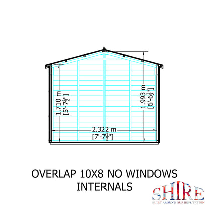 Shire Overlap Double Door No windows 10x8 D/D