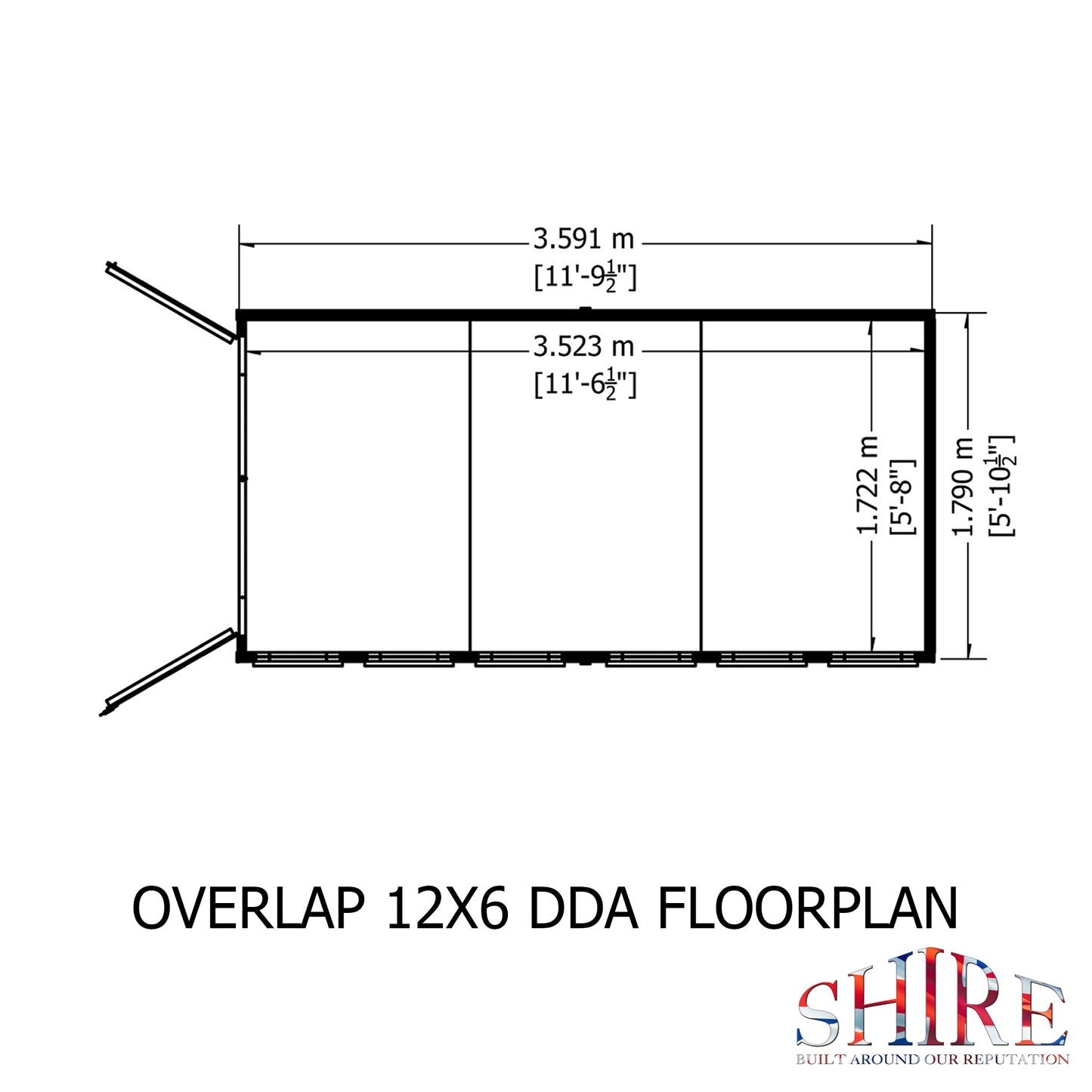 Shire Overlap Double Door 12x6 D/D