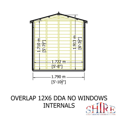Shire Overlap Double Door No windows 12x6 D/D