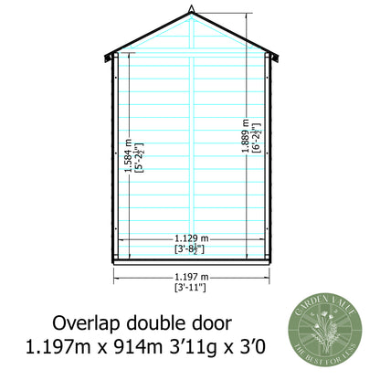 Shire Overlap Double Door 4x3 D/D