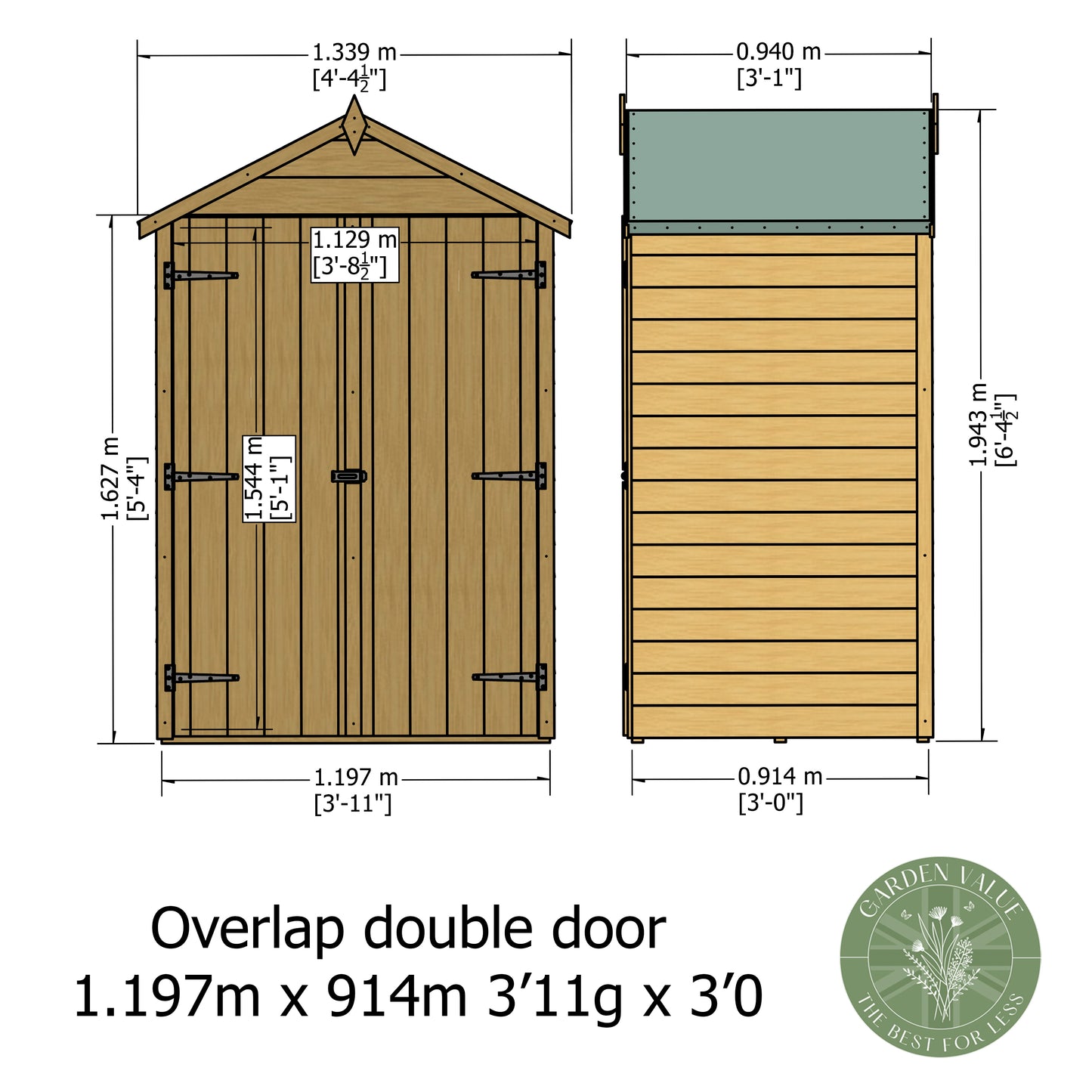 Shire Overlap Double Door 4x3 D/D