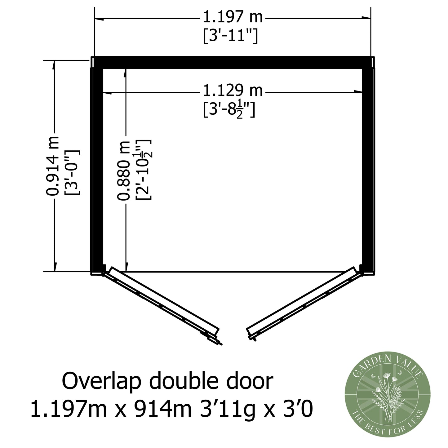 Shire Overlap Double Door 4x3 D/D