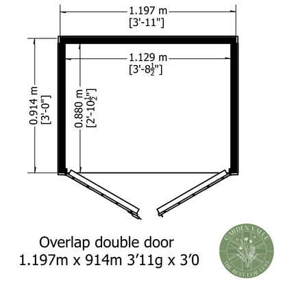 Shire Overlap Double Door 4x3 D/D
