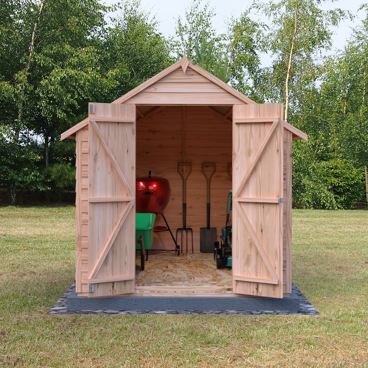 Shire Overlap 8x6 Double Door Value With Window