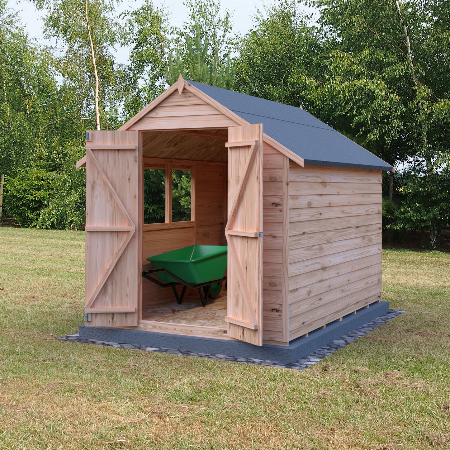 Shire Overlap 8x6 Double Door Value With Window