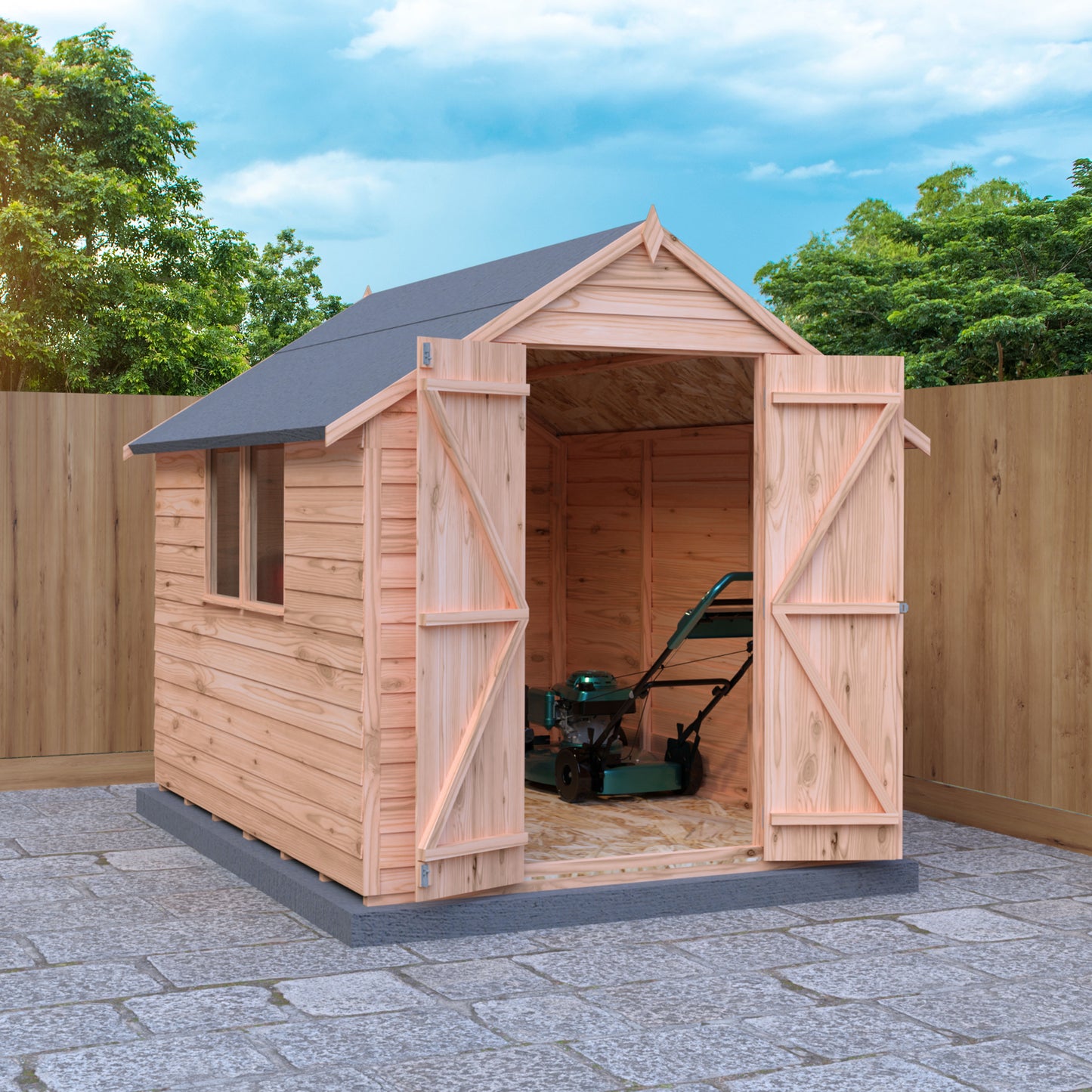 Shire Overlap 8x6 Double Door Value With Window