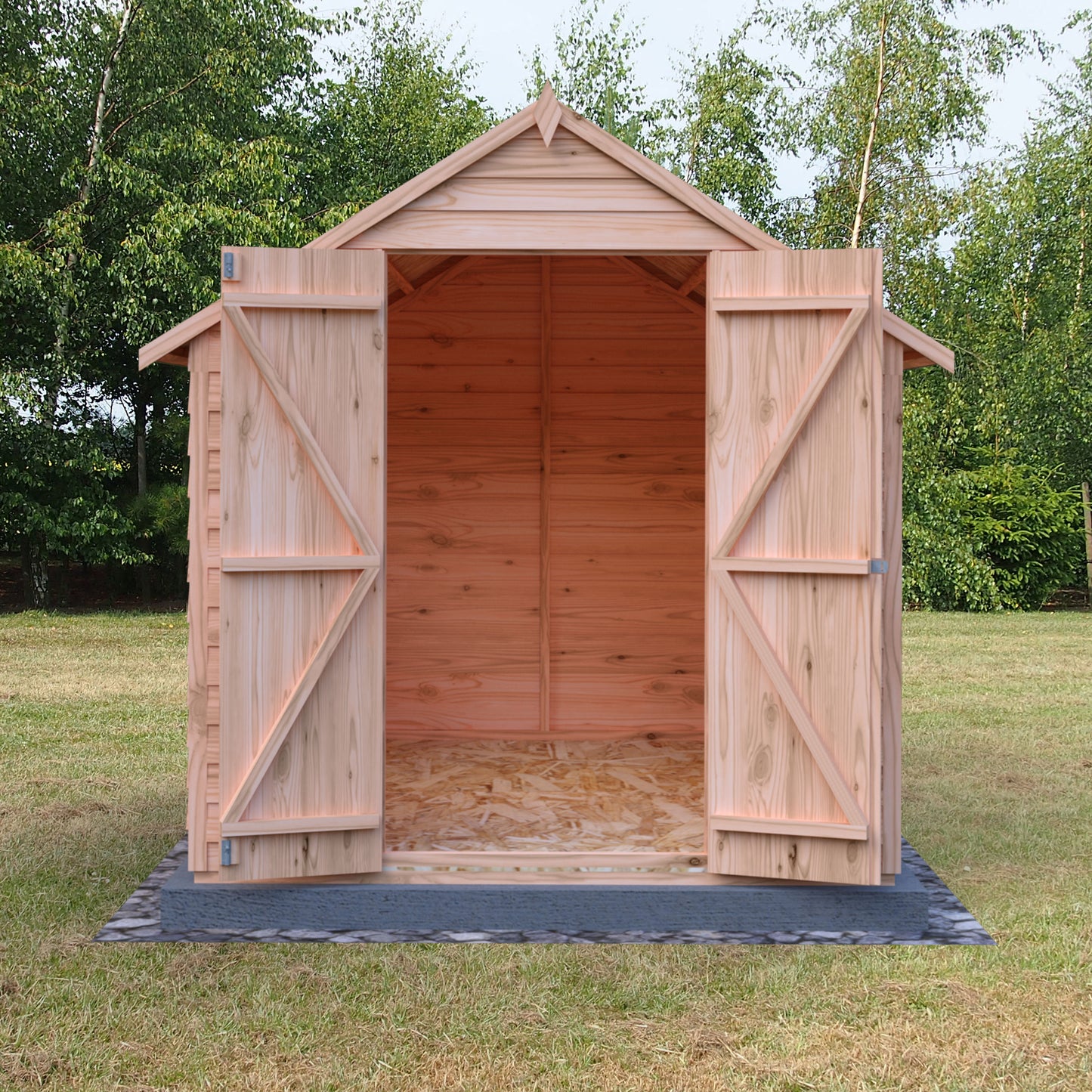 Shire Overlap 8x6 Double Door Value With Window