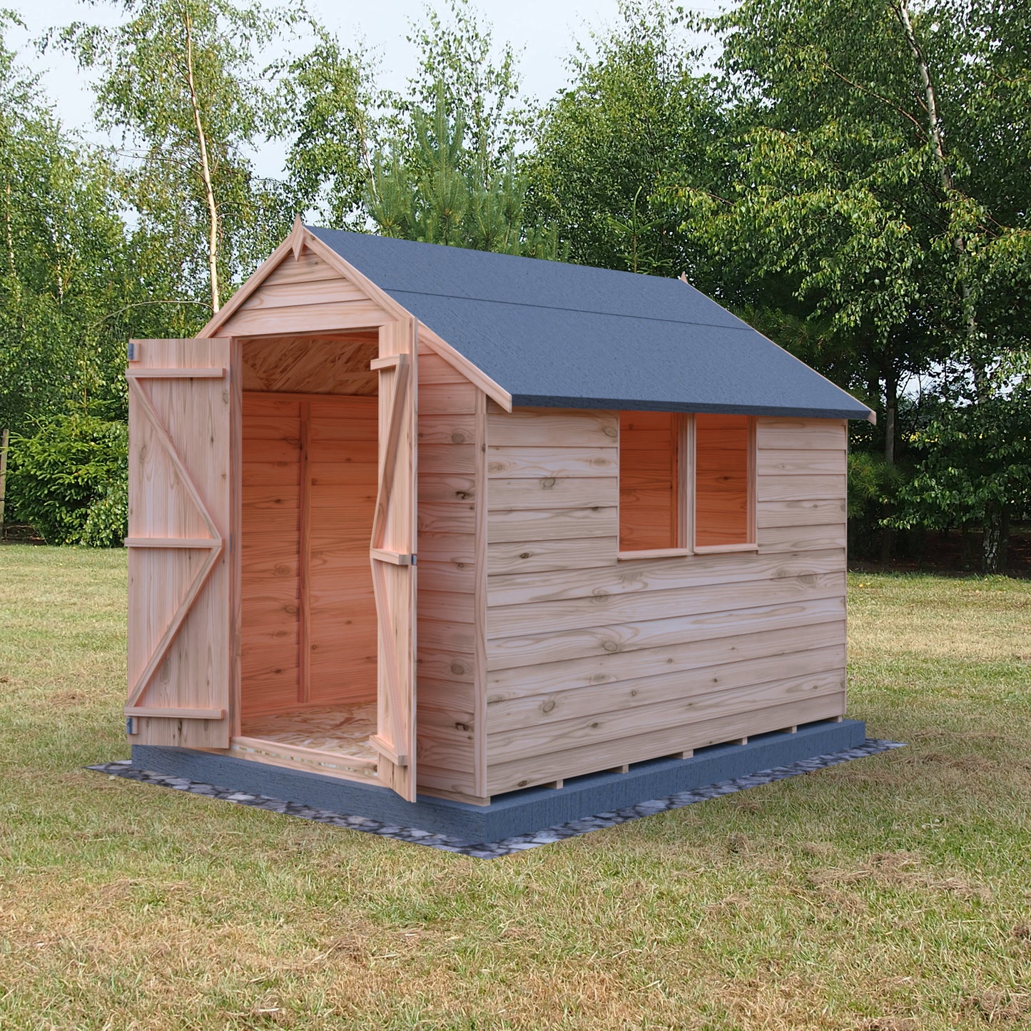Shire Overlap 8x6 Double Door Value With Window