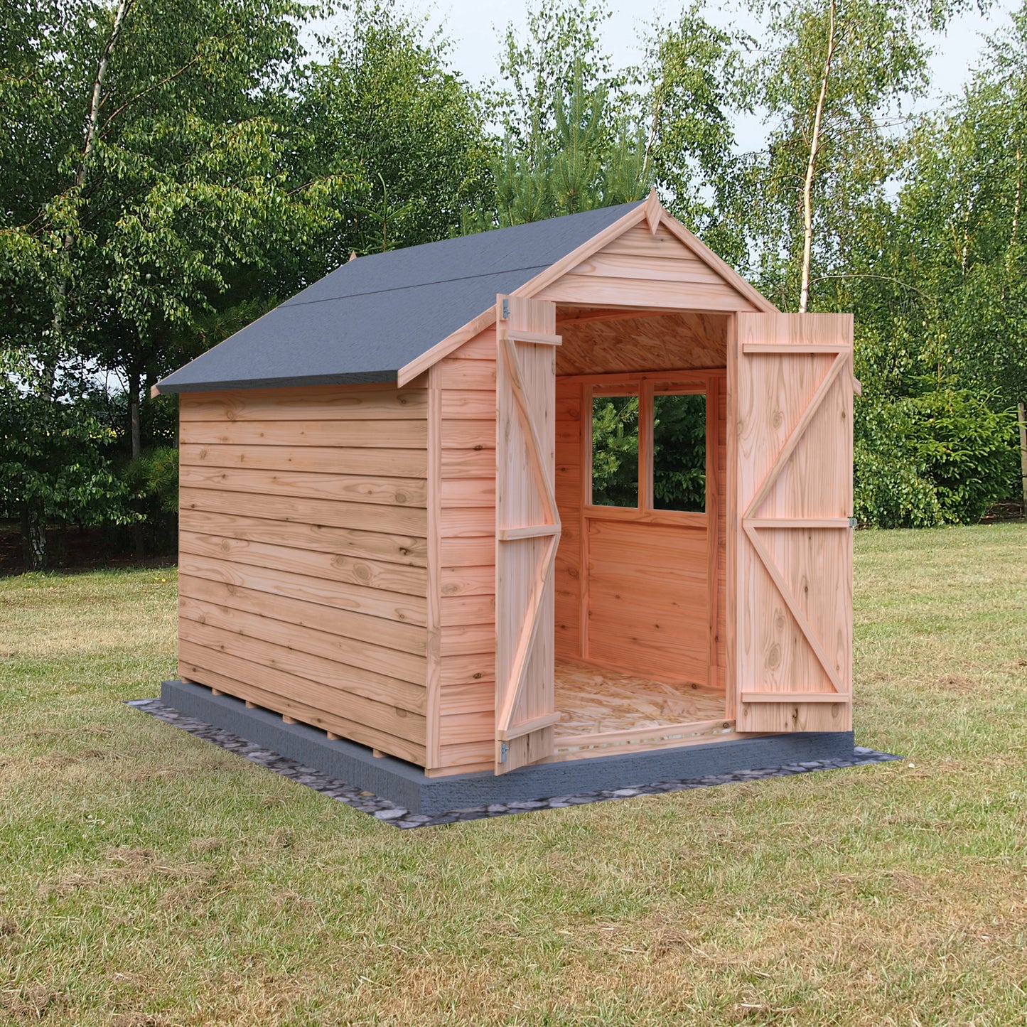 Shire Overlap 8x6 Double Door Value With Window