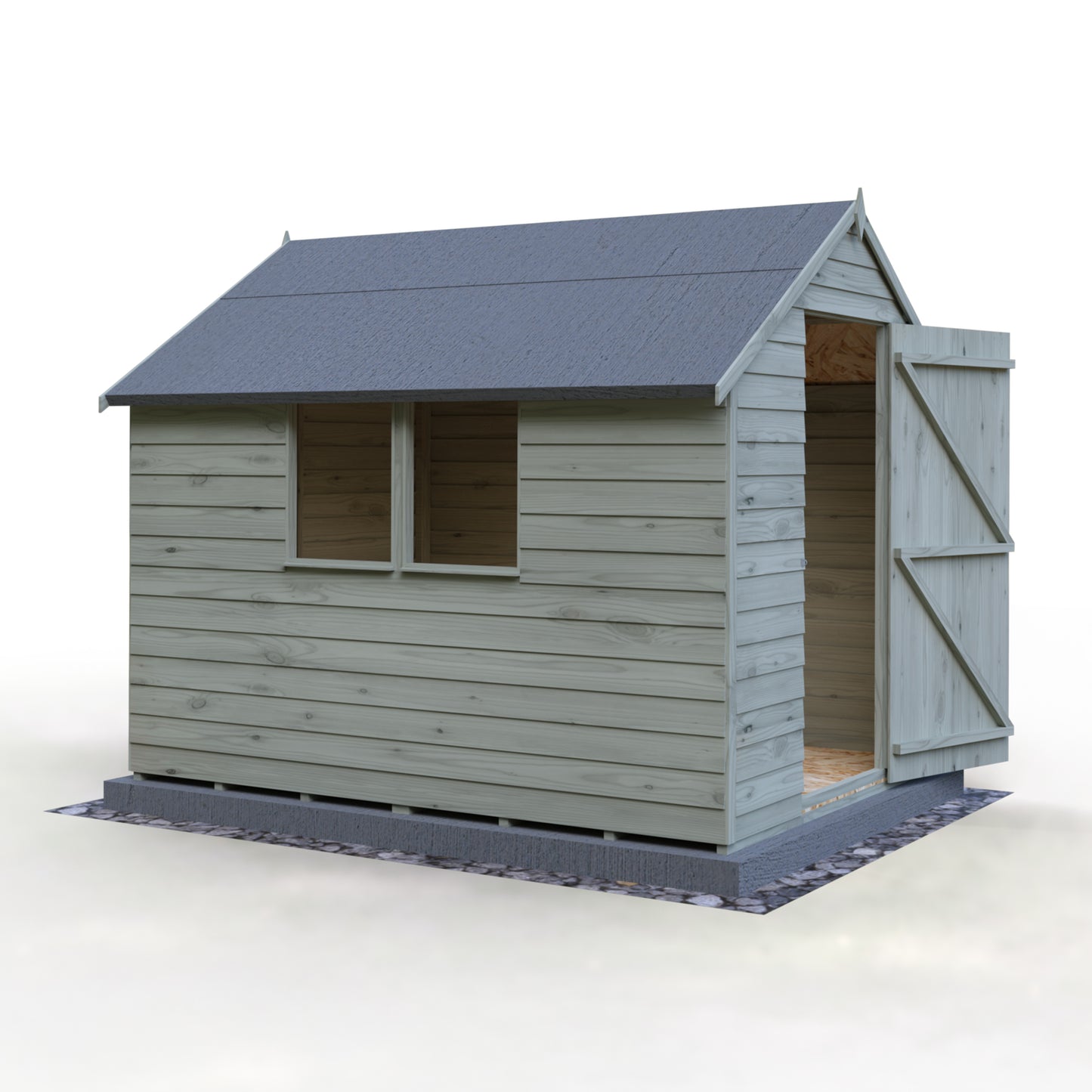Shire Overlap 8x6 Single Door Value with Window Pressure treated