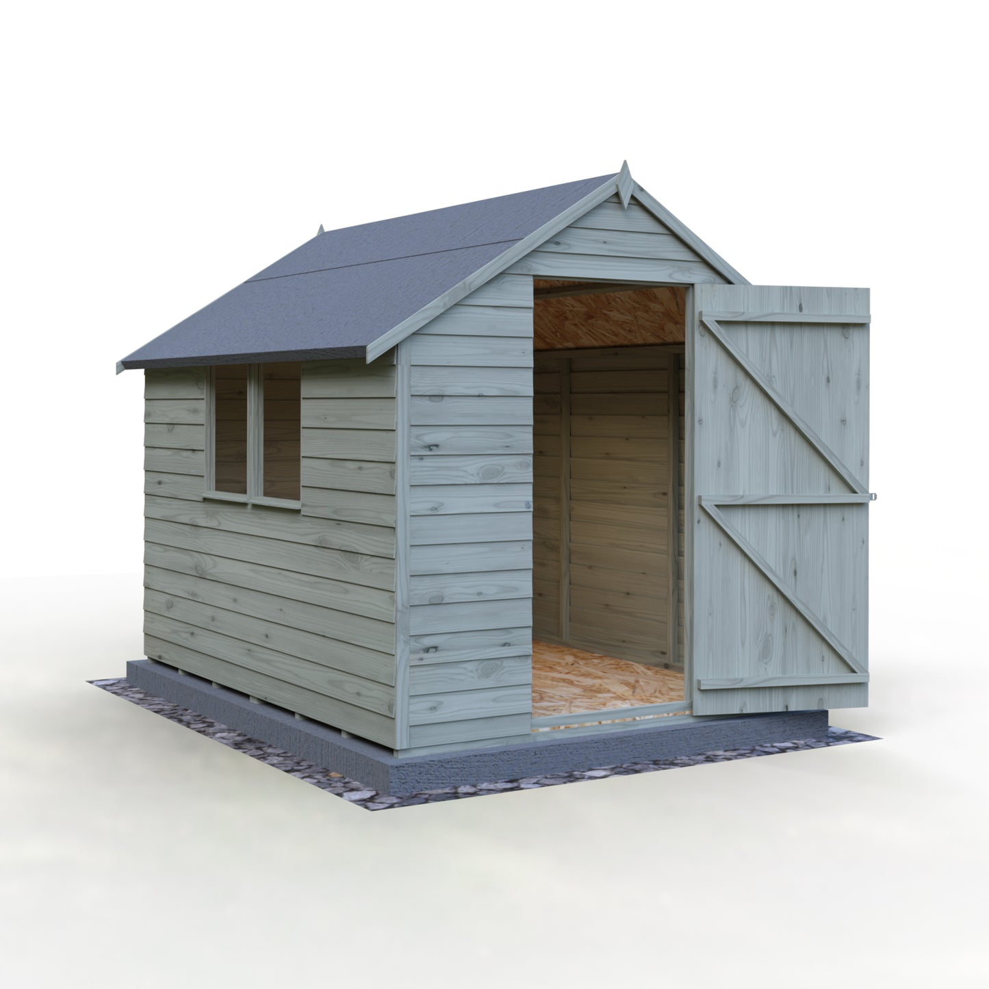 Shire Overlap 8x6 Single Door Value with Window Pressure treated
