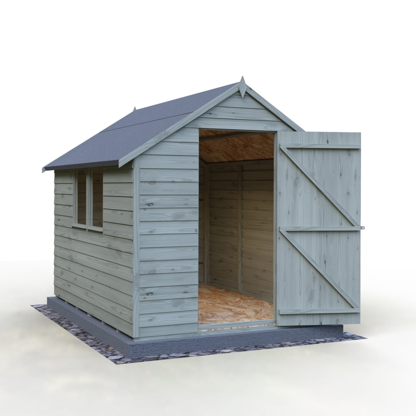 Shire Overlap 8x6 Single Door Value with Window Pressure treated