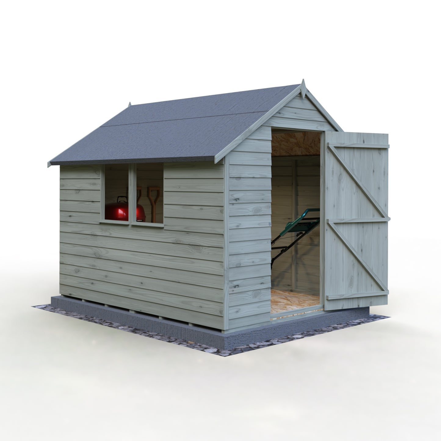 Shire Overlap 8x6 Single Door Value with Window Pressure treated