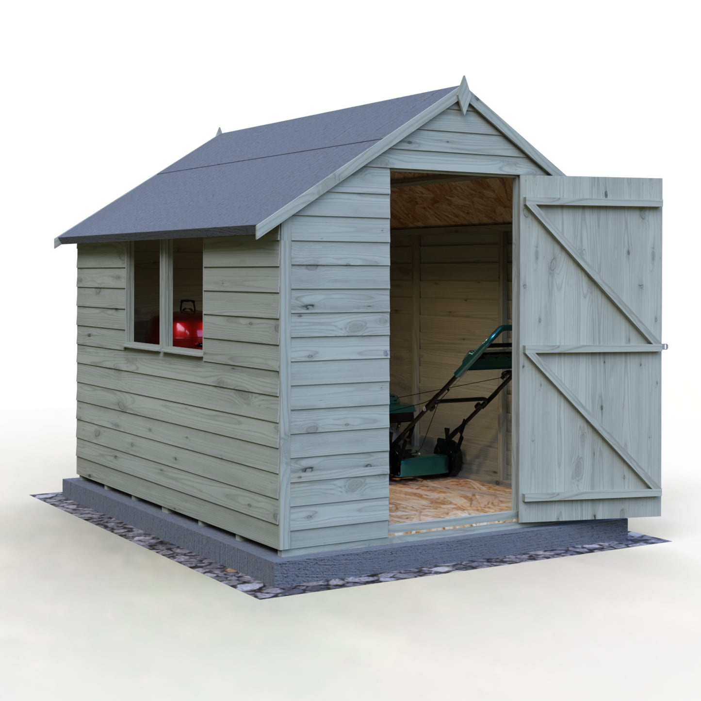 Shire Overlap 8x6 Single Door Value with Window Pressure treated