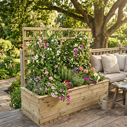 Churnet Valley Deluxe Extra Large Trough With Trellis 183X52X58