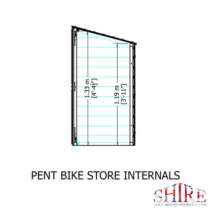 Shire Pent Shiplap Bike Store No Floor 6x3