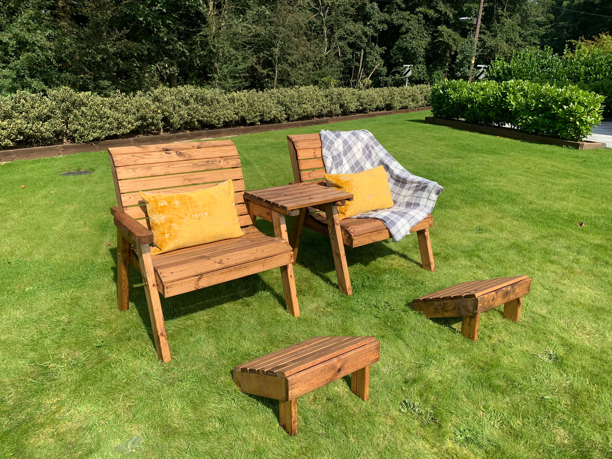Charles Taylor Grand Twin Straight c/w Footstools