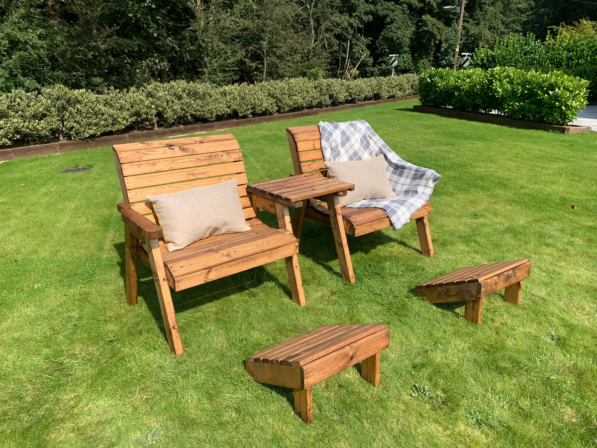 Charles Taylor Grand Twin Straight c/w Footstools