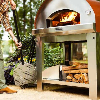 Fontana Mangiafuoco Anthracite Build In Wood Pizza Oven