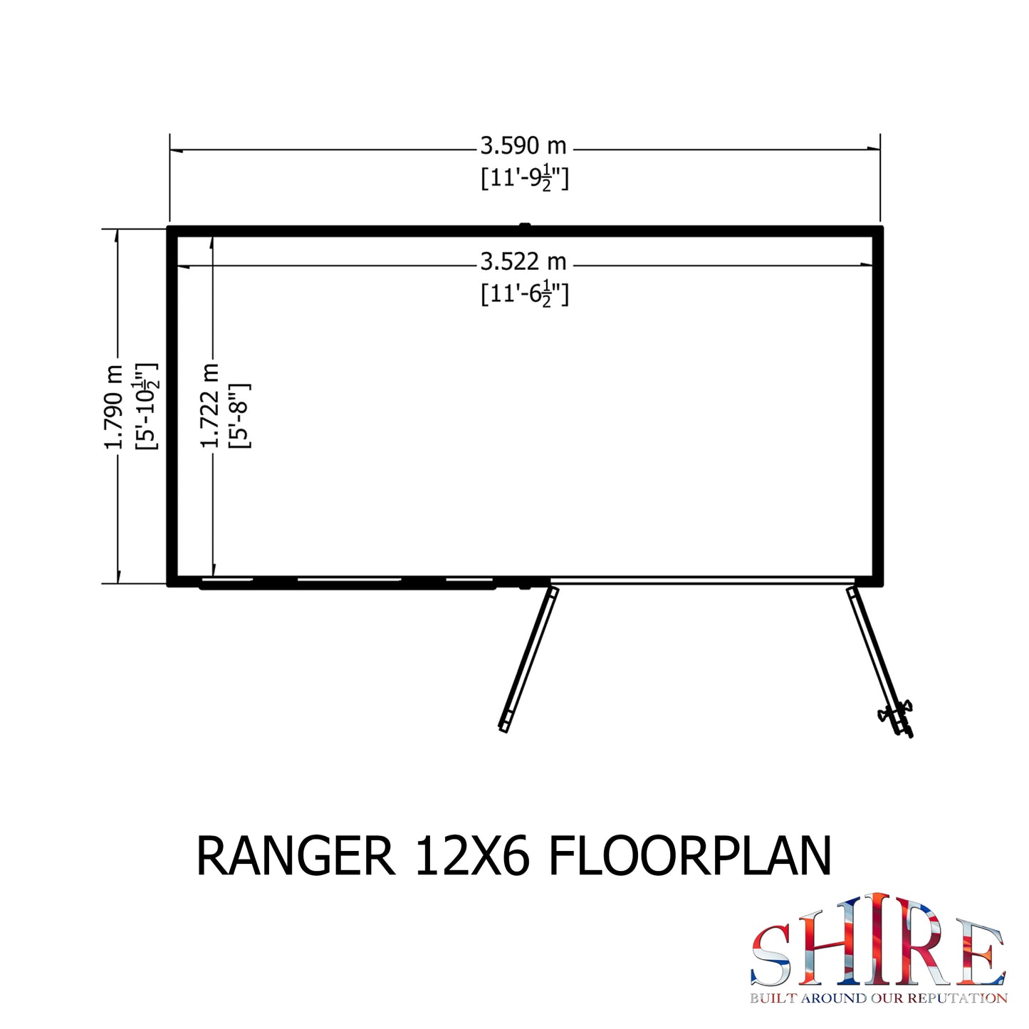 Shire Ranger 12x6 Double Door
