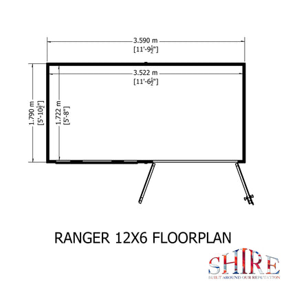 Shire Ranger 12x6 Double Door