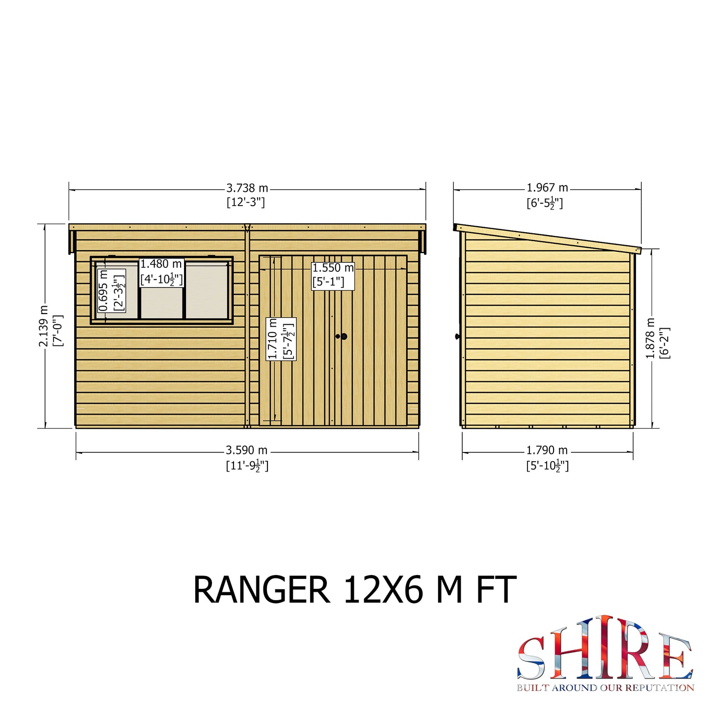 Shire Ranger 12x6 Double Door