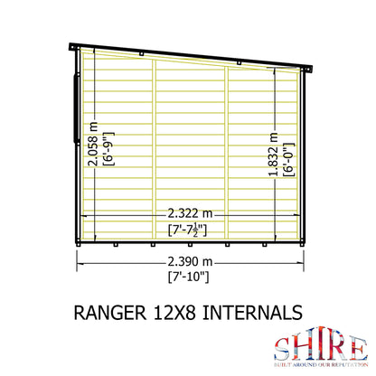 Shire Ranger 12x8 Double Door
