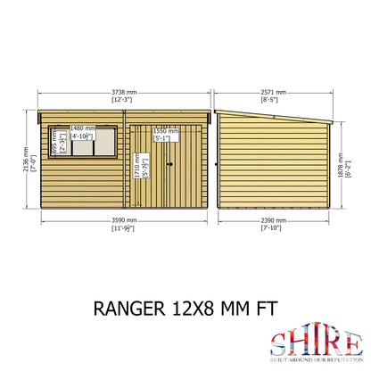 Shire Ranger 12x8 Double Door