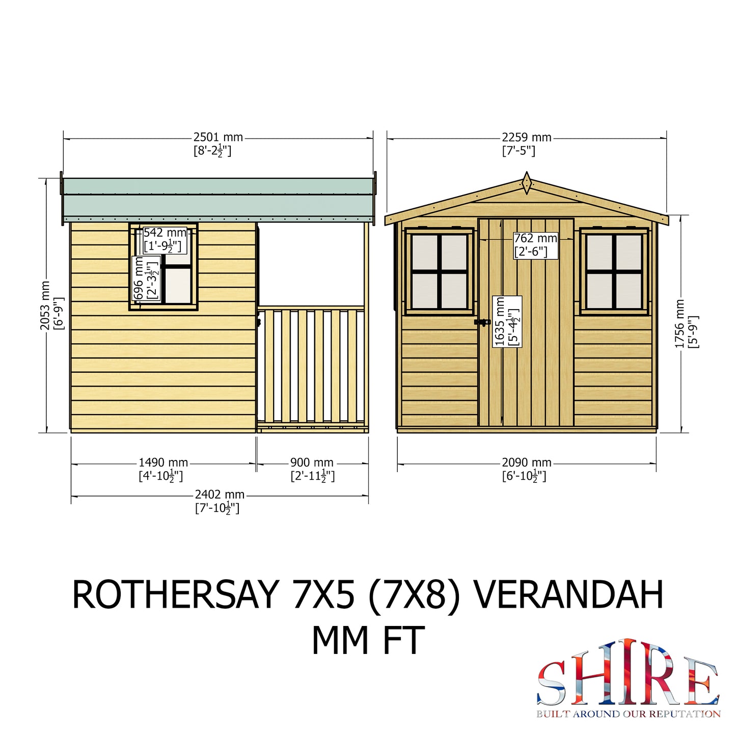 Shire Rothesay 7x8 Shiplap