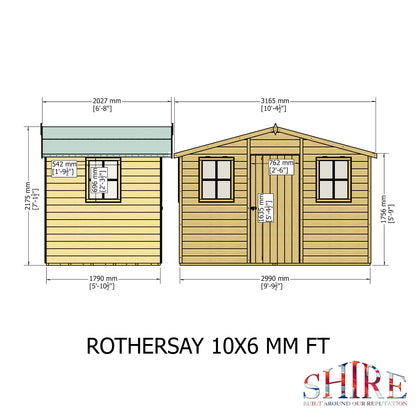 Shire Rothesay 10x6 Shiplap