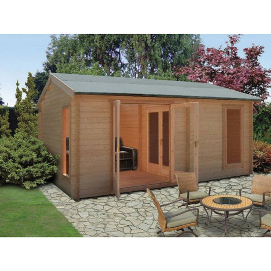 Shire Firestone 12x15 Log Cabin (28mm - 70mm Logs)