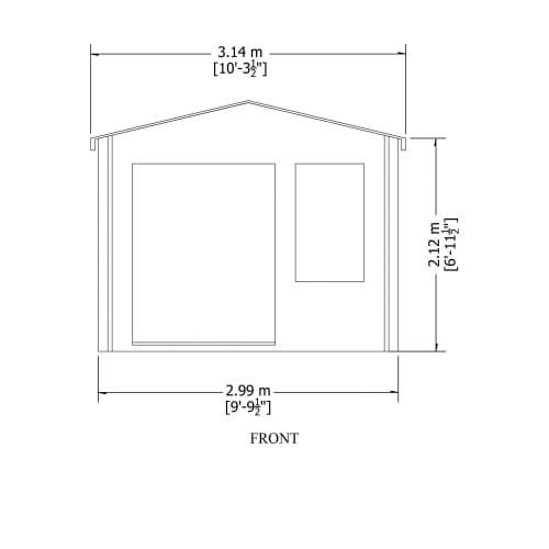 Shire Gisburn 10x8 Log Cabin (28mm - 70mm Logs)