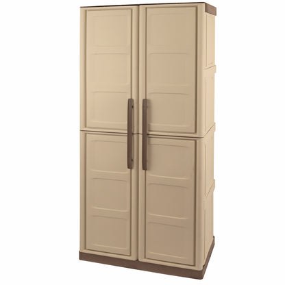 Shire Large Storage Cupboard with Shelves & Broom Storage