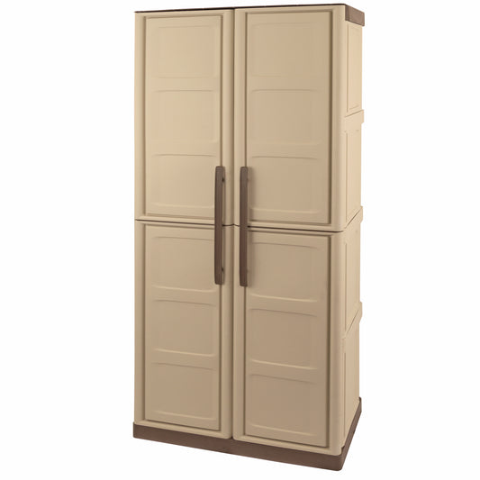 Shire Large Storage Cupboard with Shelves & Broom Storage
