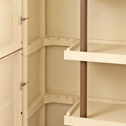 Shire Large Storage Cupboard with Shelves & Broom Storage