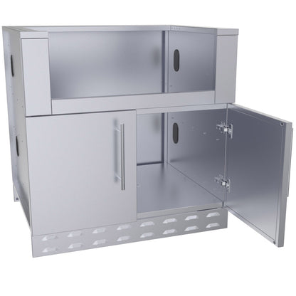 Sunstone 30" Charcoal & Hybrid Gas/Wood Grill Base Cabinet