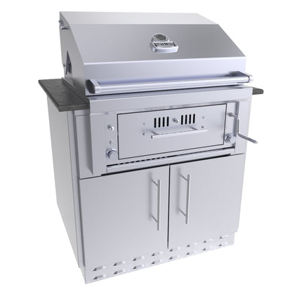 Sunstone 30" Charcoal & Hybrid Gas/Wood Grill Base Cabinet